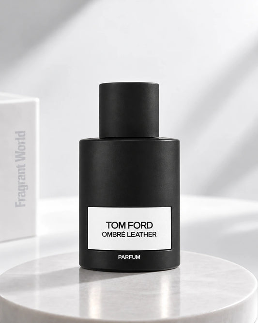 Tom Ford OMBRE LEATHER PARFUM | Recreate @visual reference 2 exactly as it is but my fragrance instead of the one in it, very naturally.