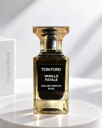 Tom Ford 'Private Blend' VANILLE FATALE (2024) | Recreate @visual reference 2 exactly as it is but my fragrance instead of the one in it, very naturally.