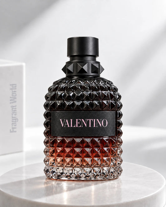 Valentino UOMO BORN IN ROMA INTENSE | Recreate @visual reference 2 exactly as it is but my fragrance instead of the one in it, very naturally.