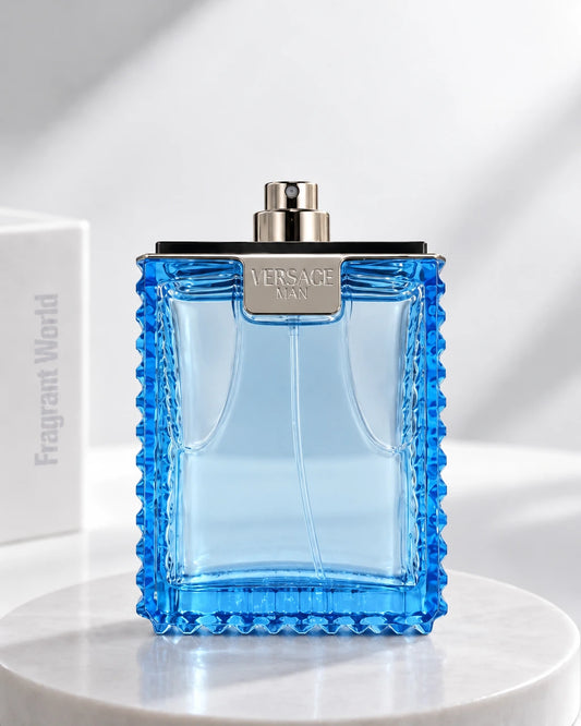 Versace MAN EAU FRAICHE | Recreate @visual reference 2 exactly as it is but my fragrance instead of the one in it, very naturally.