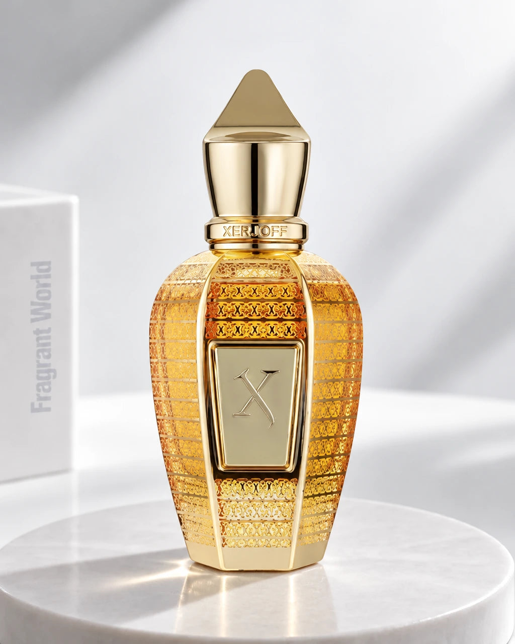 Xerjoff "Oud Stars" LUXOR | Recreate @visual reference 2 exactly as it is but my fragrance instead of the one in it, very naturally.