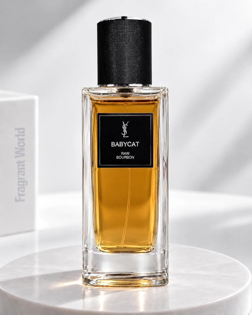 YSL "Le Vestiaire des Parfums" BABYCAT RAW BOURBON | Recreate @visual reference 2 exactly as it is but my fragrance instead of the one in it, very naturally.