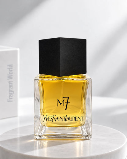 YSL M7 "La Collection" | Recreate @visual reference 2 exactly as it is but my fragrance instead of the one in it, very naturally.