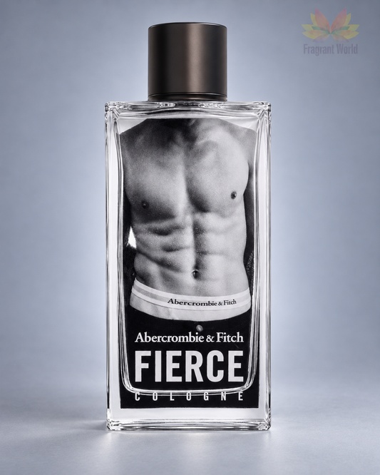 Abercrombie & Fitch Fierce sobre fundo cinzento em degradé