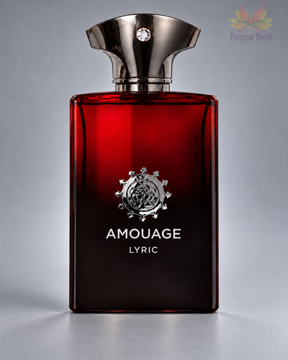 Amouage LYRIC MAN em fundo cinzento