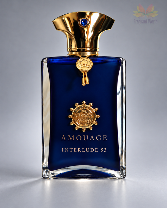 Amouage INTERLUDE 53 Extrait em fundo cinzento