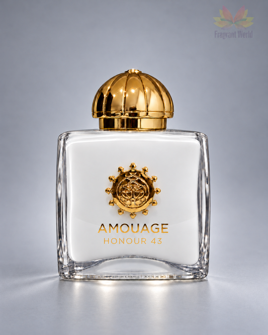 Amouage HONOUR 43 em fundo cinzento