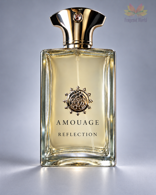 Amouage REFLECTION MAN em fundo cinzento