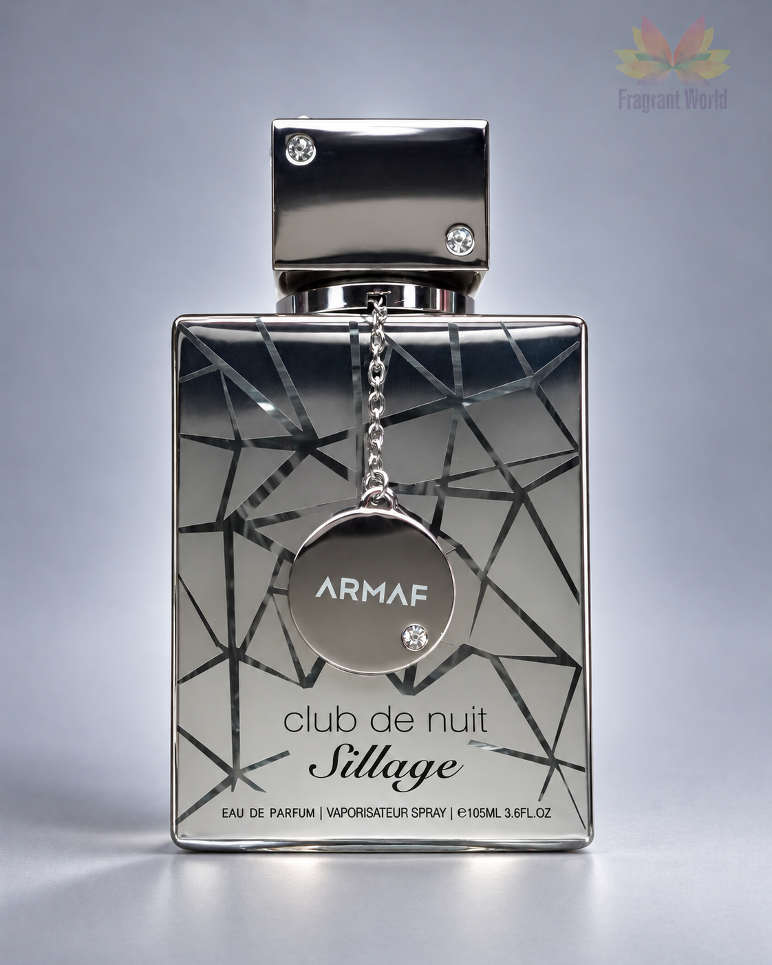 Armaf CLUB DE NUIT SILLAGE em fundo cinzento