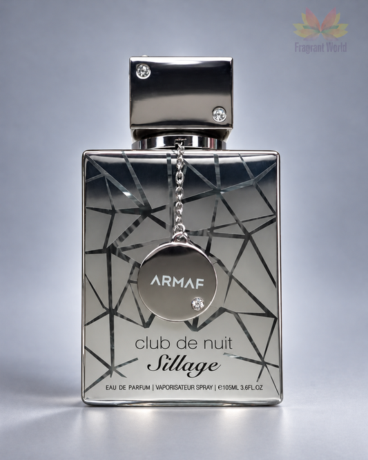 Armaf CLUB DE NUIT SILLAGE em fundo cinzento