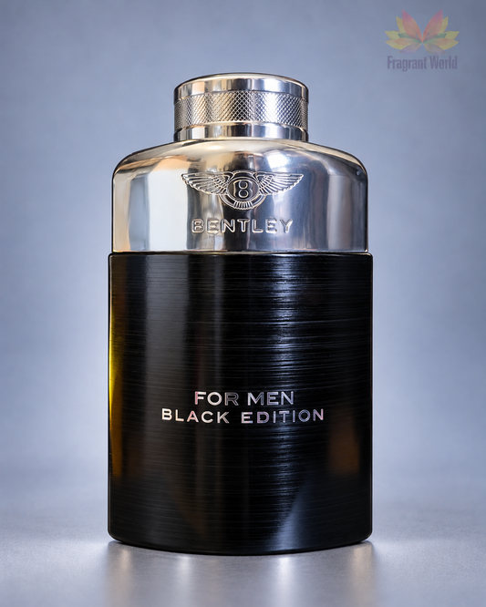 Bentley FOR MEN BLACK EDITION em fundo cinzento