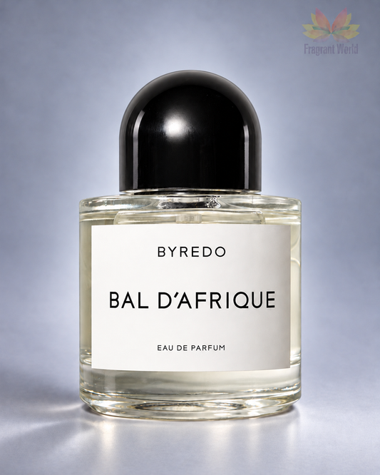 Byredo BAL D'AFRIQUE EDP sobre fundo cinzento