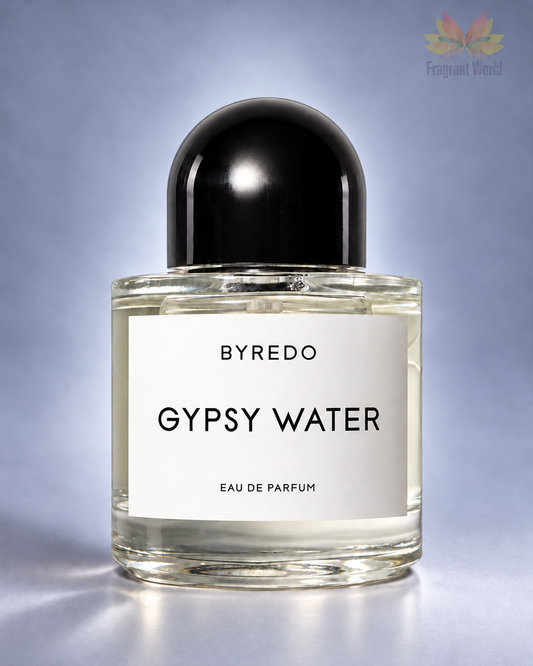 Byredo GYPSY WATER EDP sobre fundo cinzento