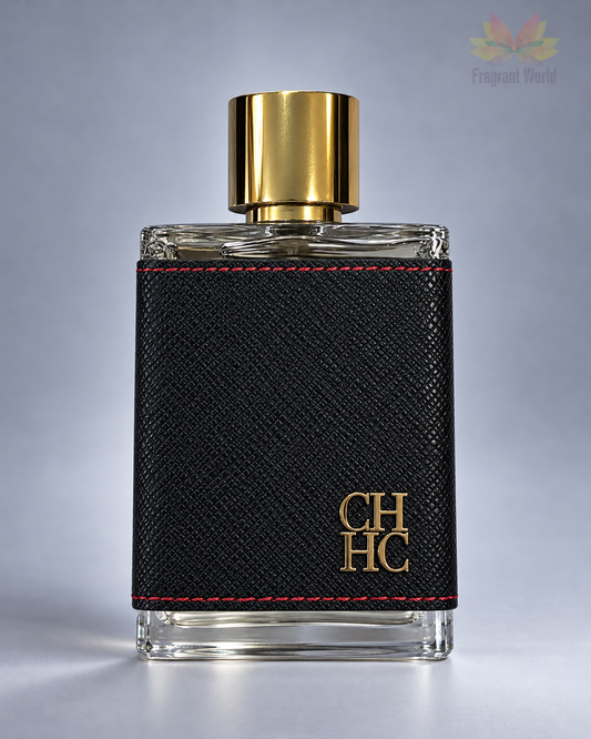 Carolina Herrera ch men — frasco em fundo cinzento