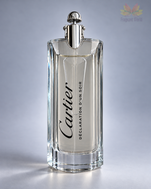 Cartier Déclaration d’un Soir sobre fundo cinzento