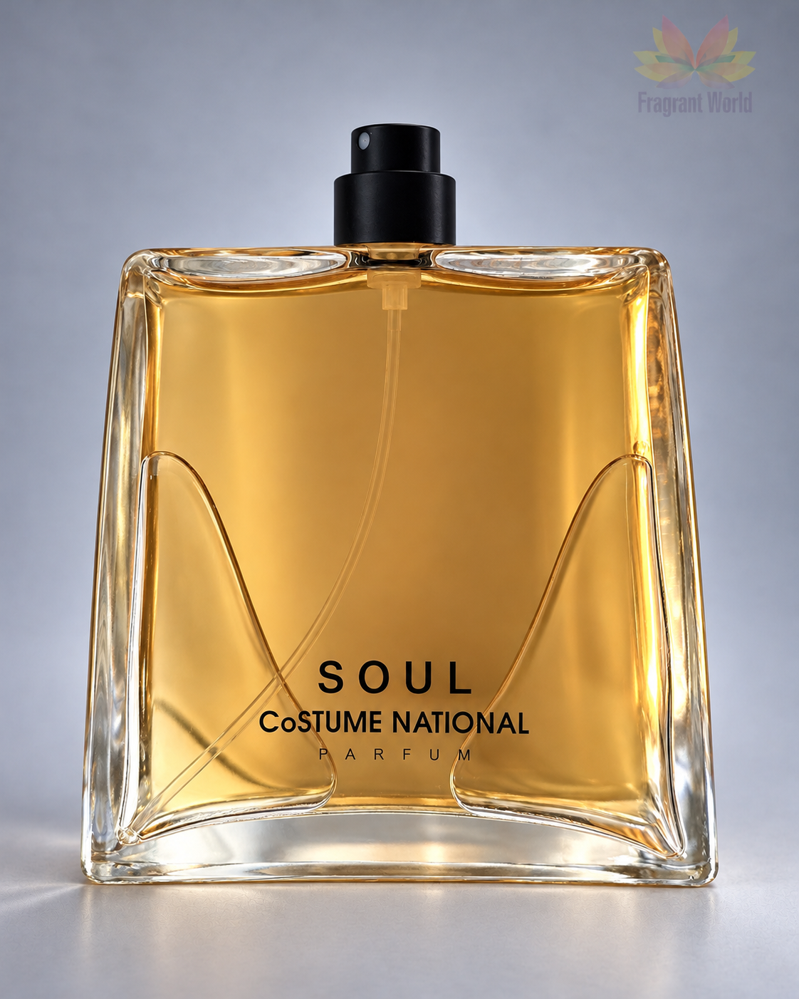 Costume National Soul — frasco sobre fundo cinzento